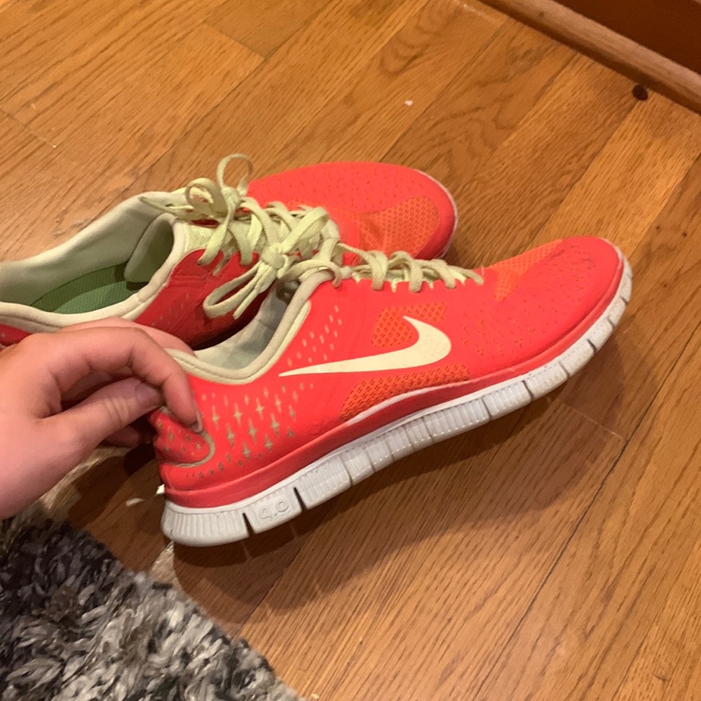 Nike neon athletic shoes